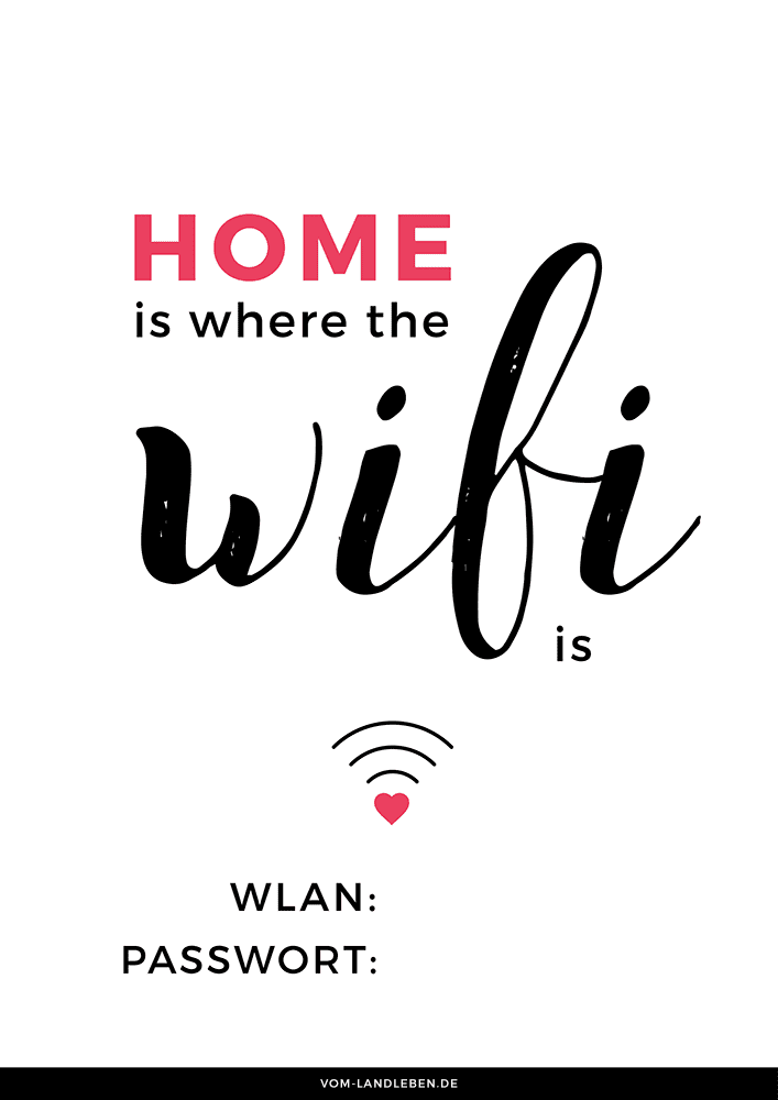 Printable: Home is where the Wifi is