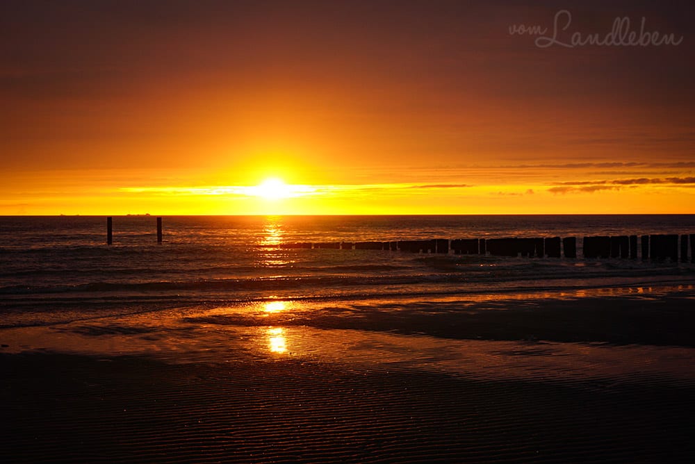 Sonnenuntergang am Strand in Zoutelande