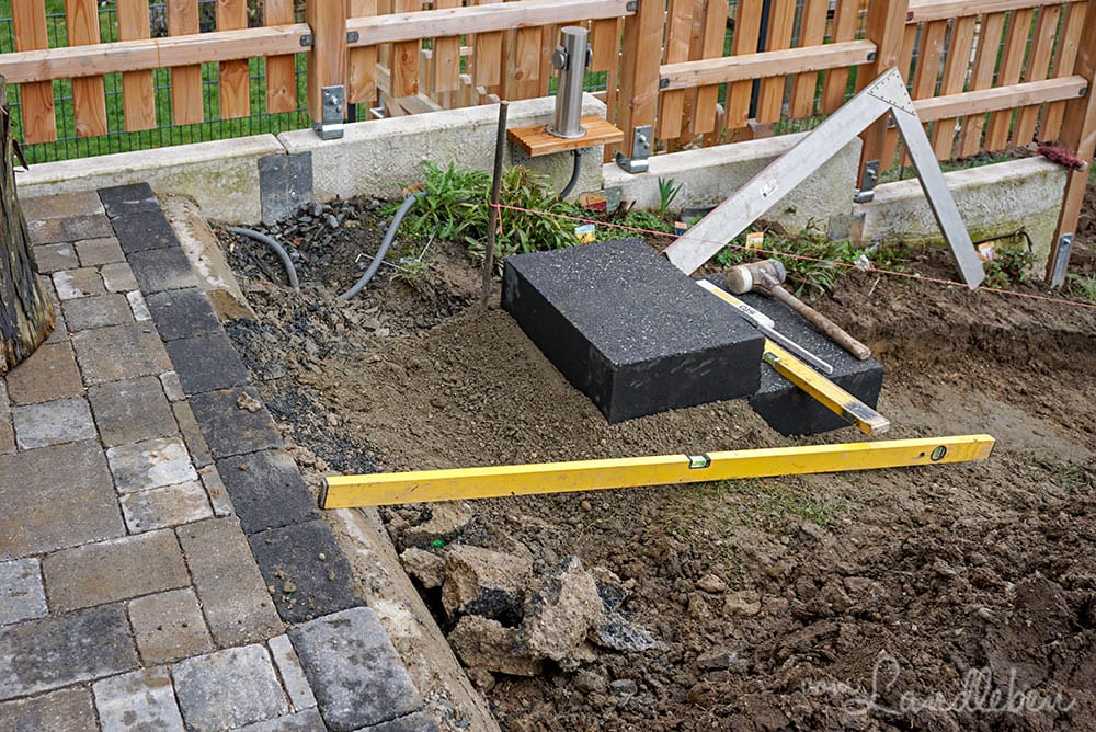 Bau der Gartentreppe
