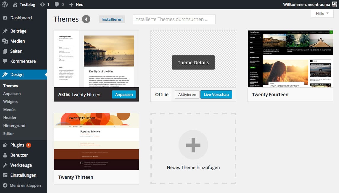 Child-Theme in WordPress nutzen