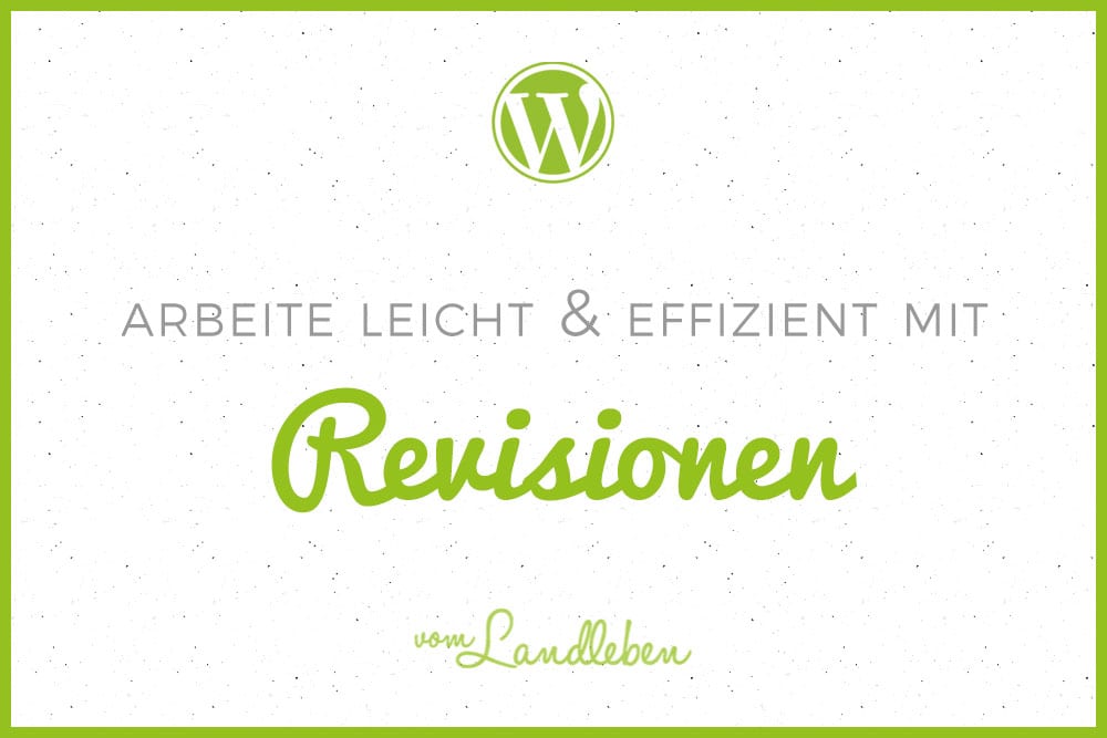 Revisionen in WordPress