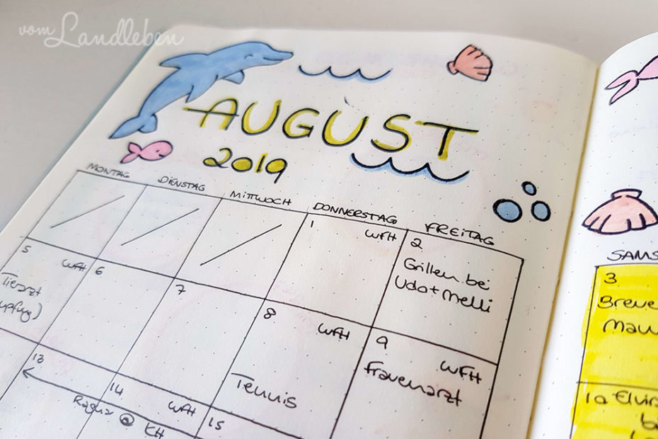 Monthly Log im Bullet Journal